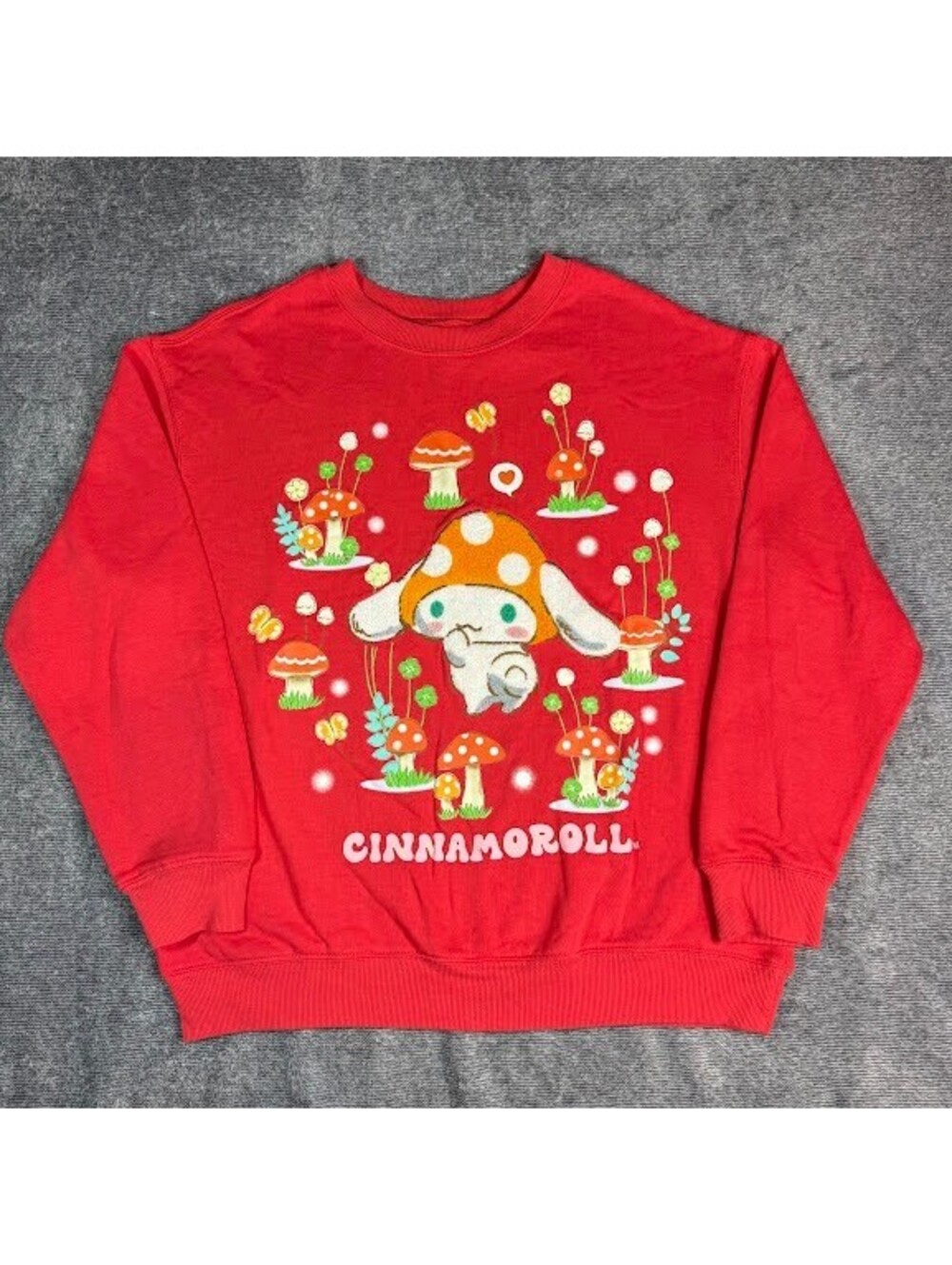 Sanrio Cinnamoroll Mushroom Red Crewneck Sweatshirt Medium Target Exclusive